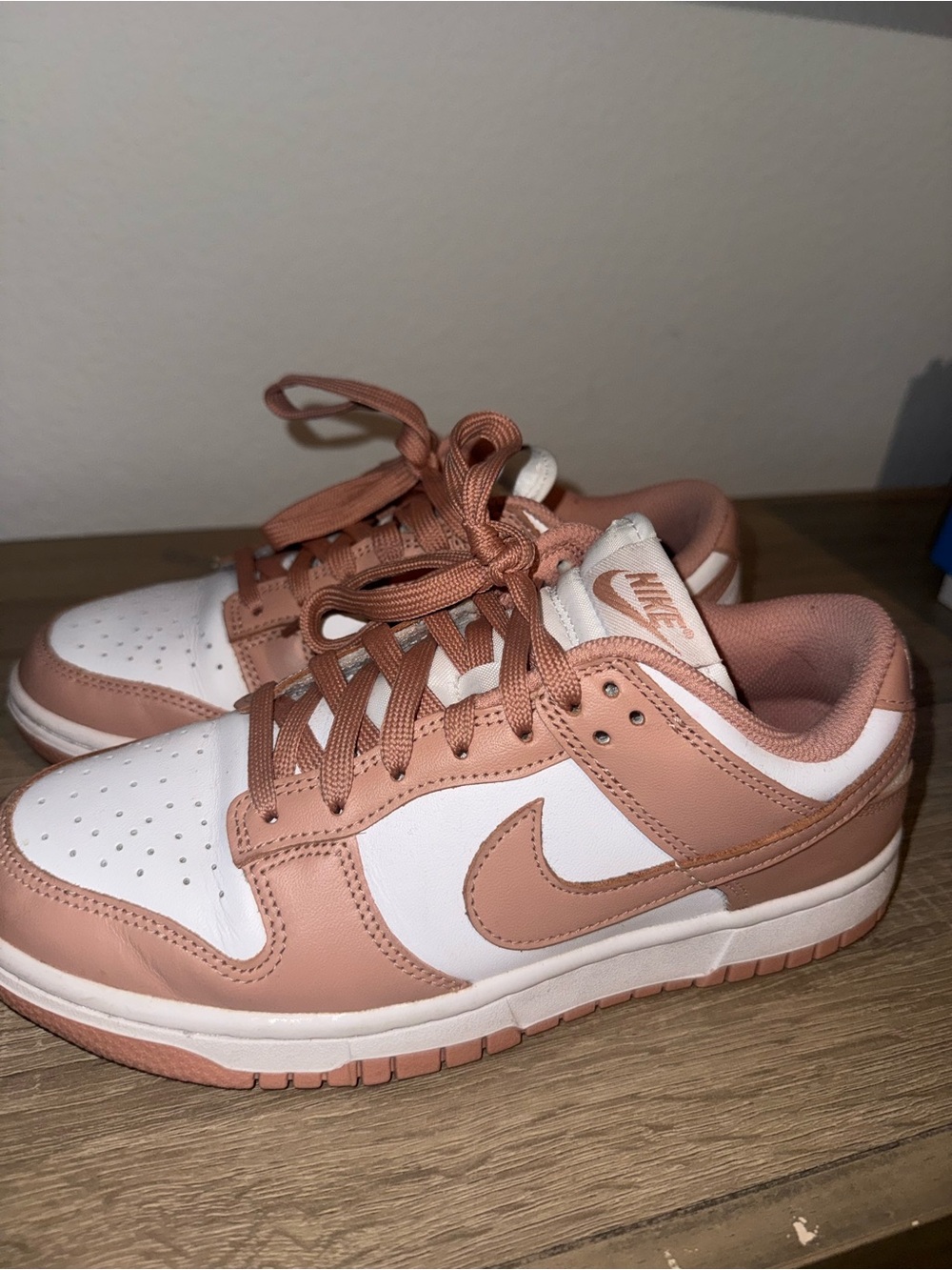 Nike Low Top Dunk Sneakers in Rose Pink and White